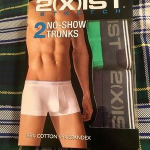 Men's 2(X)IST SIZE L NO SHOW TRUNKS/BOXER BRIEFS.